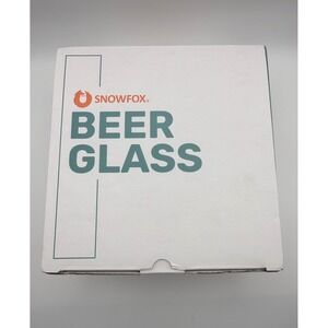 Snowfox Beer Glass Set 2‎ Pieces 18oz Insulated Steel BPA Free